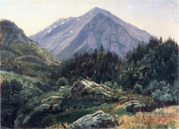 Montagne Paysage Suisse paysage luminisme William Stanley Haseltine Peinture à l'huile